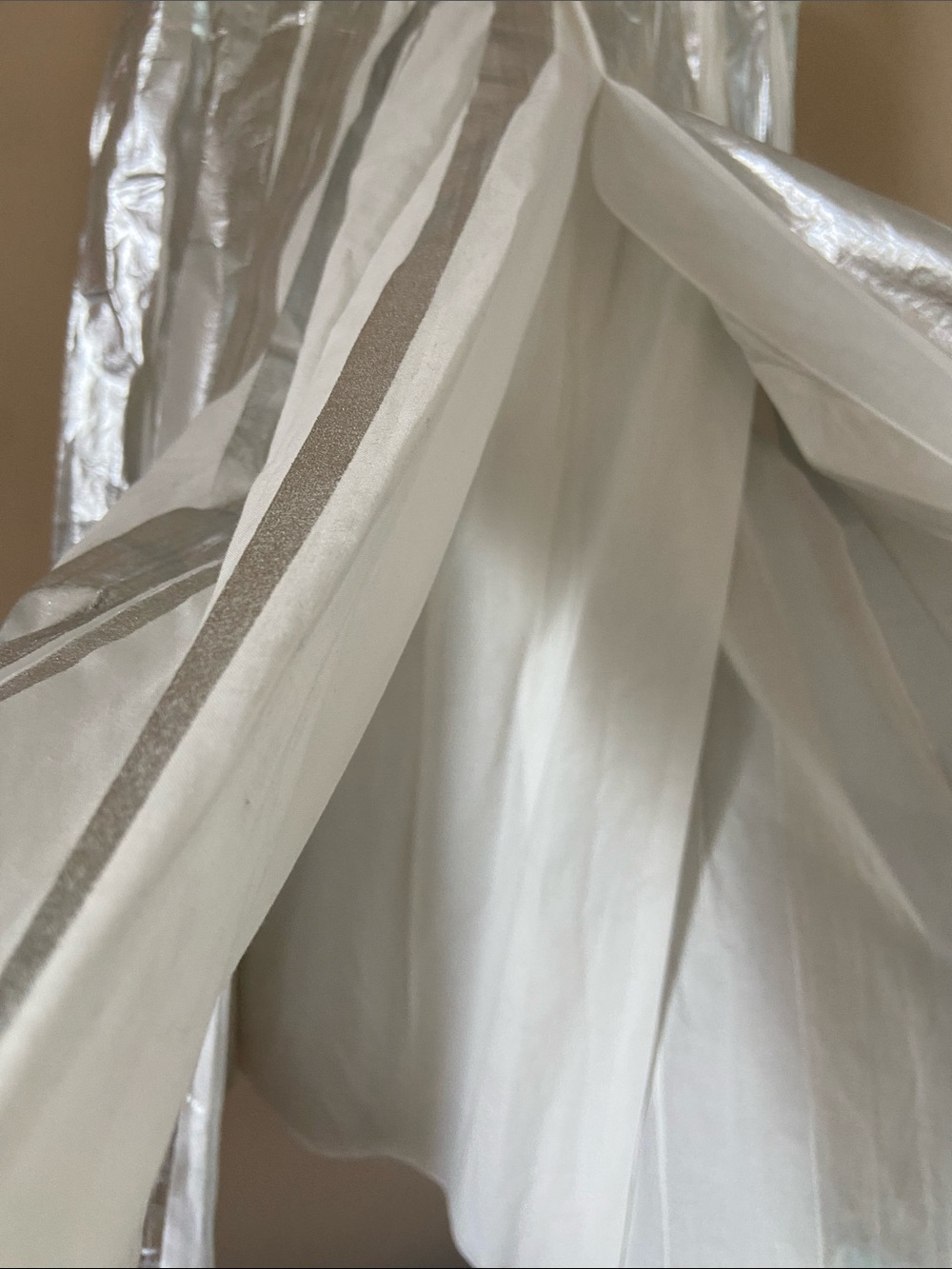 TELA York Pleated Midi Cottom Silver White Skirt - Picture 8 of 13